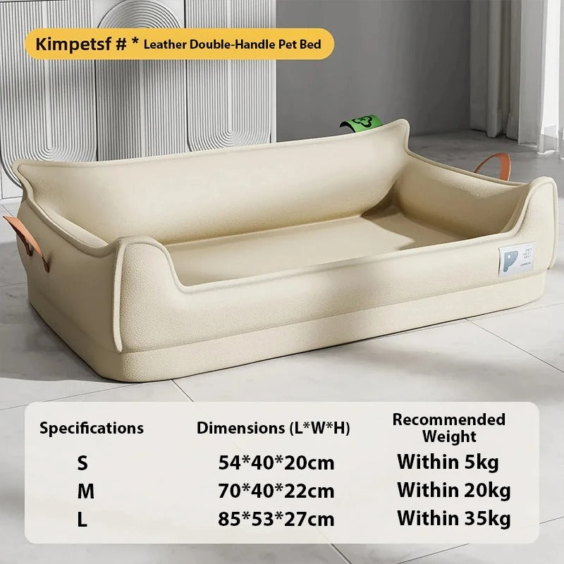 Orthopedic Leather Dog Bed Sofa