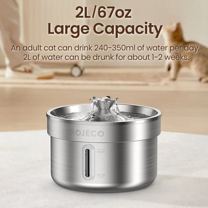 ÉlevéPaws Stainless Steel Pet Water Fountain – 4L Fresh Flow Hydration Bowl