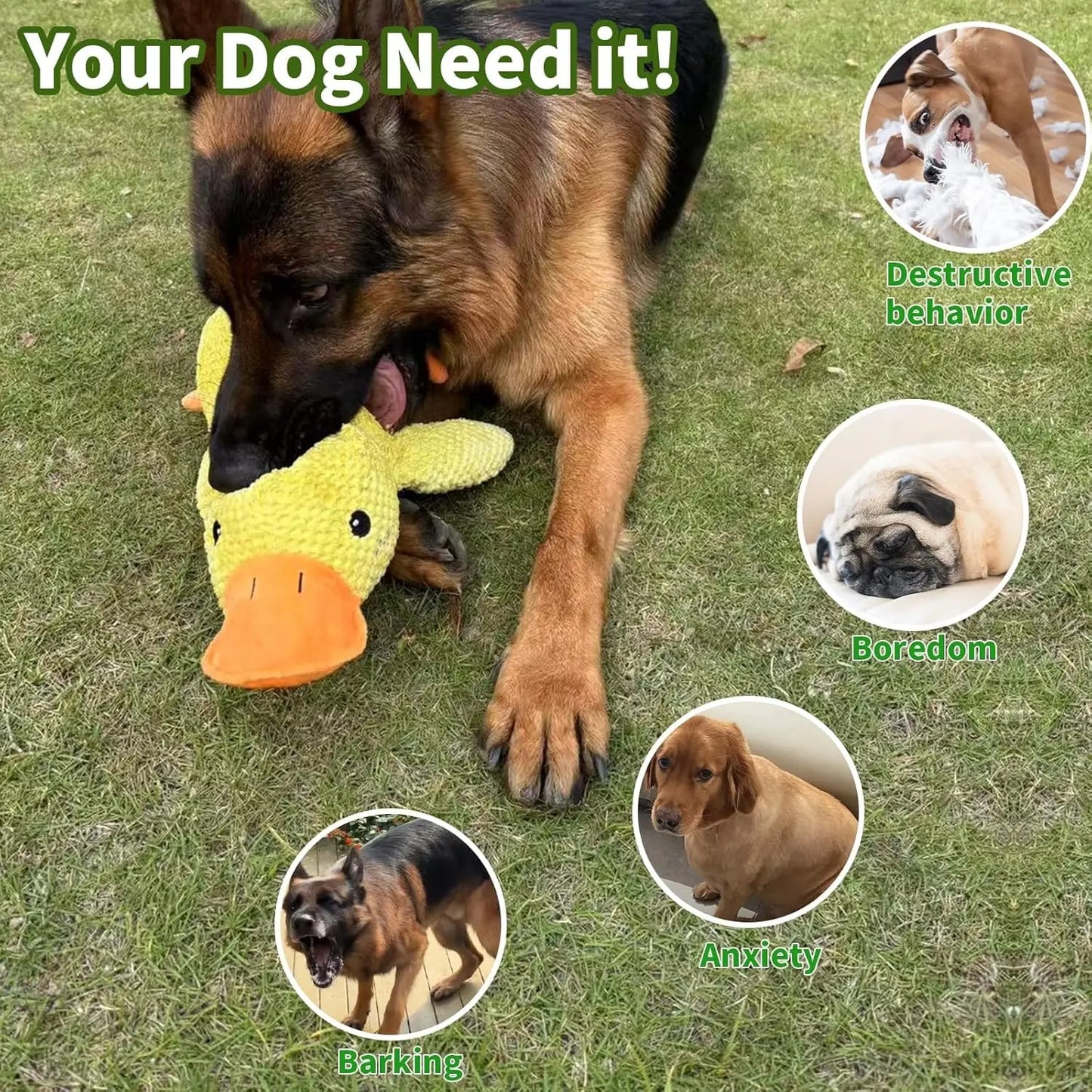 Duck dog toy plush