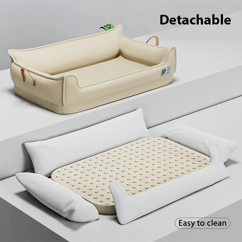 Orthopedic Leather Dog Bed Sofa