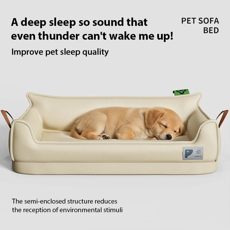 Orthopedic Leather Dog Bed Sofa