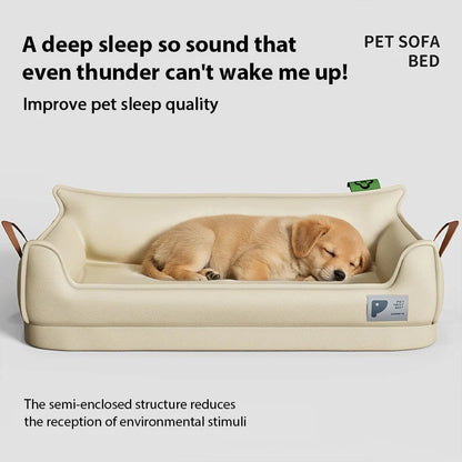 Orthopedic Leather Dog Bed Sofa